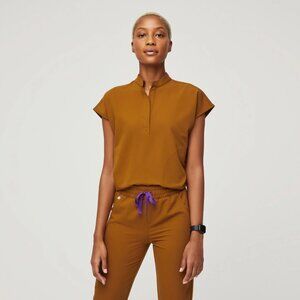 EUC Figs Rafaela Oversized Scrub Top in Atlantic Fall-- Size Small